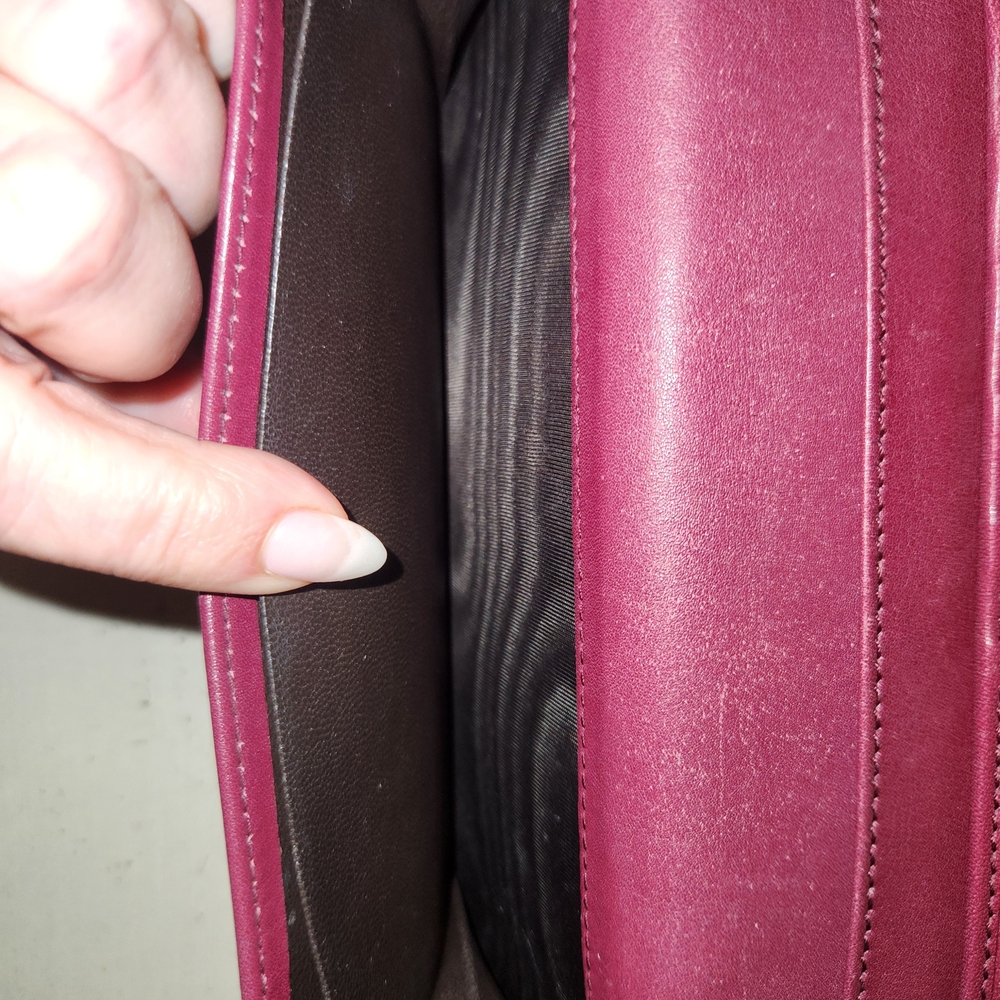 Gucci Plum Leather Continental Wallet - Embossed Monogram Comes With Dust Bag. - Picture 12 of 16